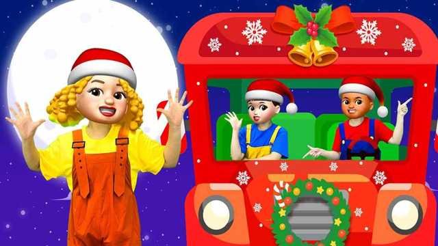 Christmas Wheels On the Bus! | Wheels on the Bus is round