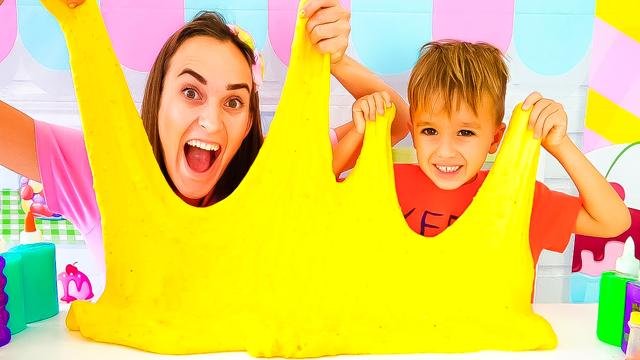  Satifying Video✨| Vlad and Mama making glitter satisfying slime🌷